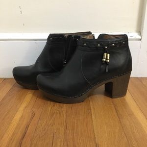 Chunky heel leather Dansko boots